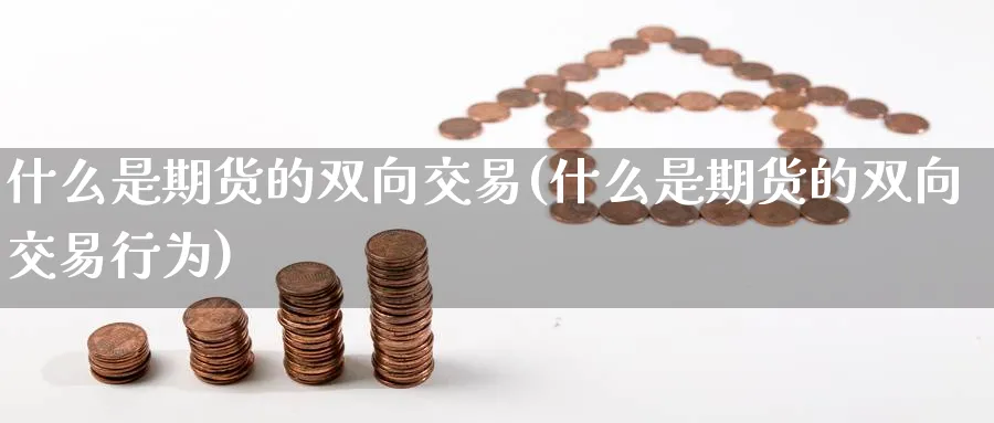 什么是期货的双向交易(什么是期货的双向交易行为)_https://www.hs300zs.com_内盘期货_第1张